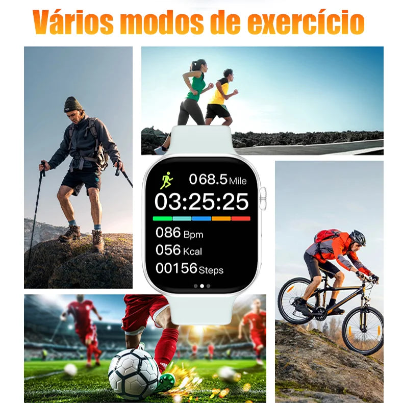 Smartwatch Watch X 46mm com Tela Touch de 2,01", Chamadas Bluetooth, Modos Esportivos e Notificações