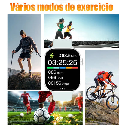Smartwatch Watch X 46mm com Tela Touch de 2,01", Chamadas Bluetooth, Modos Esportivos e Notificações
